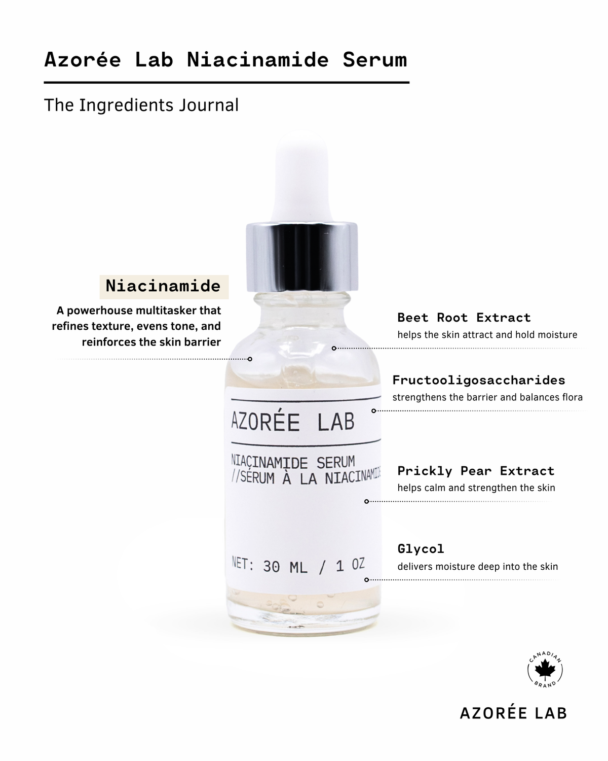 AZORÉE LAB Niacinamide Serum //  Balancing & Brightening