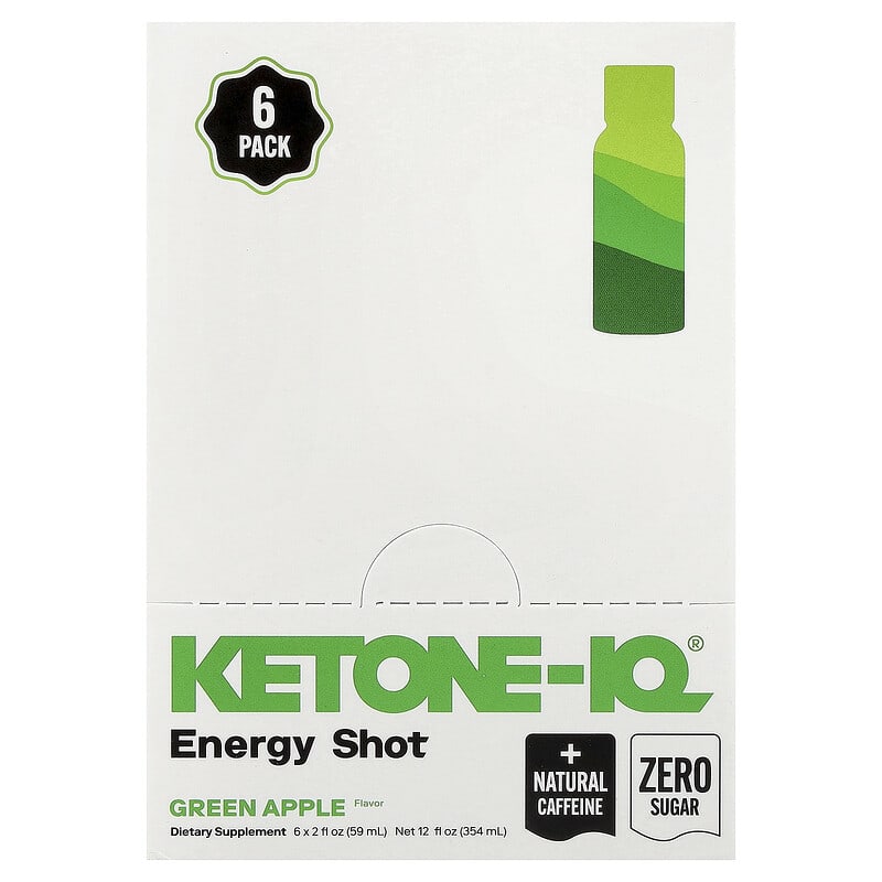 Ketone-IQ +Caffeine Shot, Green Apple