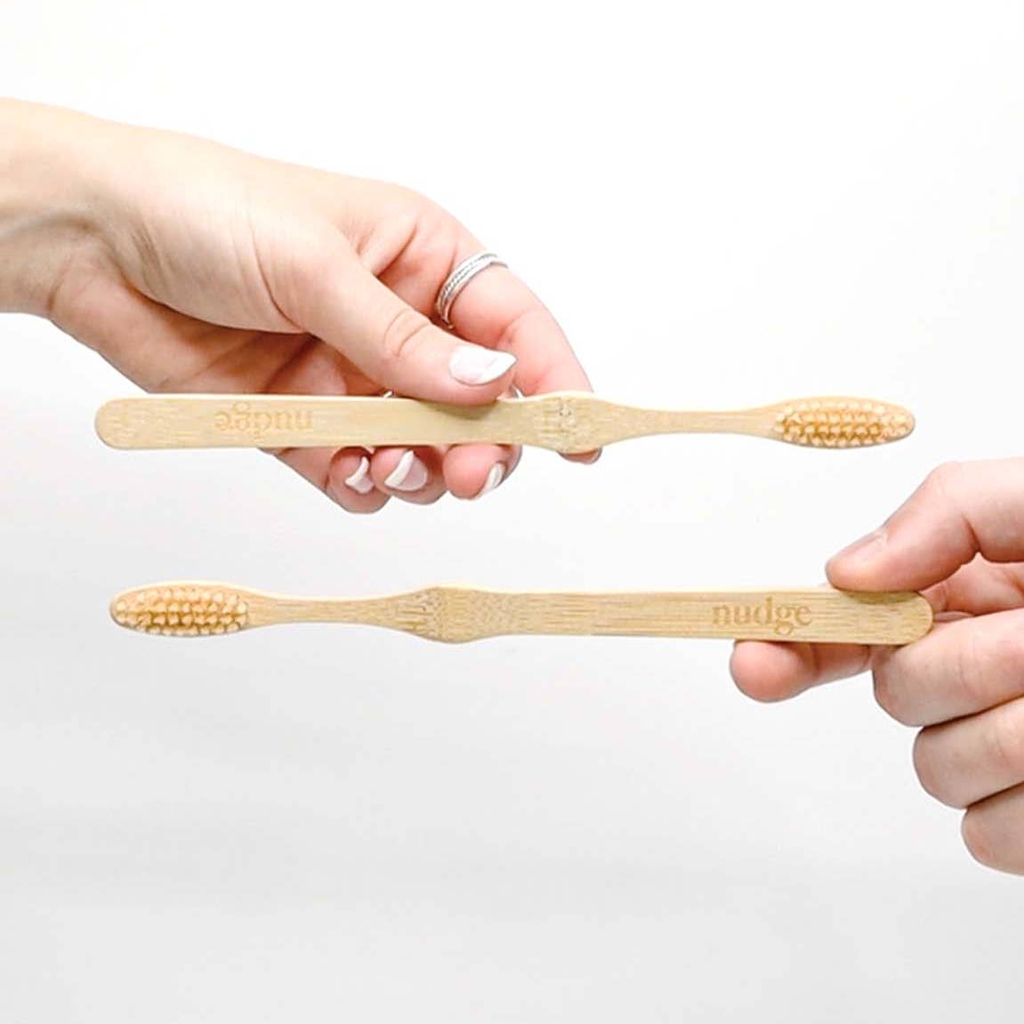Nudge Soft Bristles Sustainable Bamboo Toothbrushes - 2 Pack