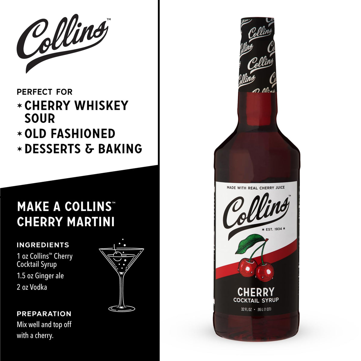 Collins Cherry Syrup — 32 oz