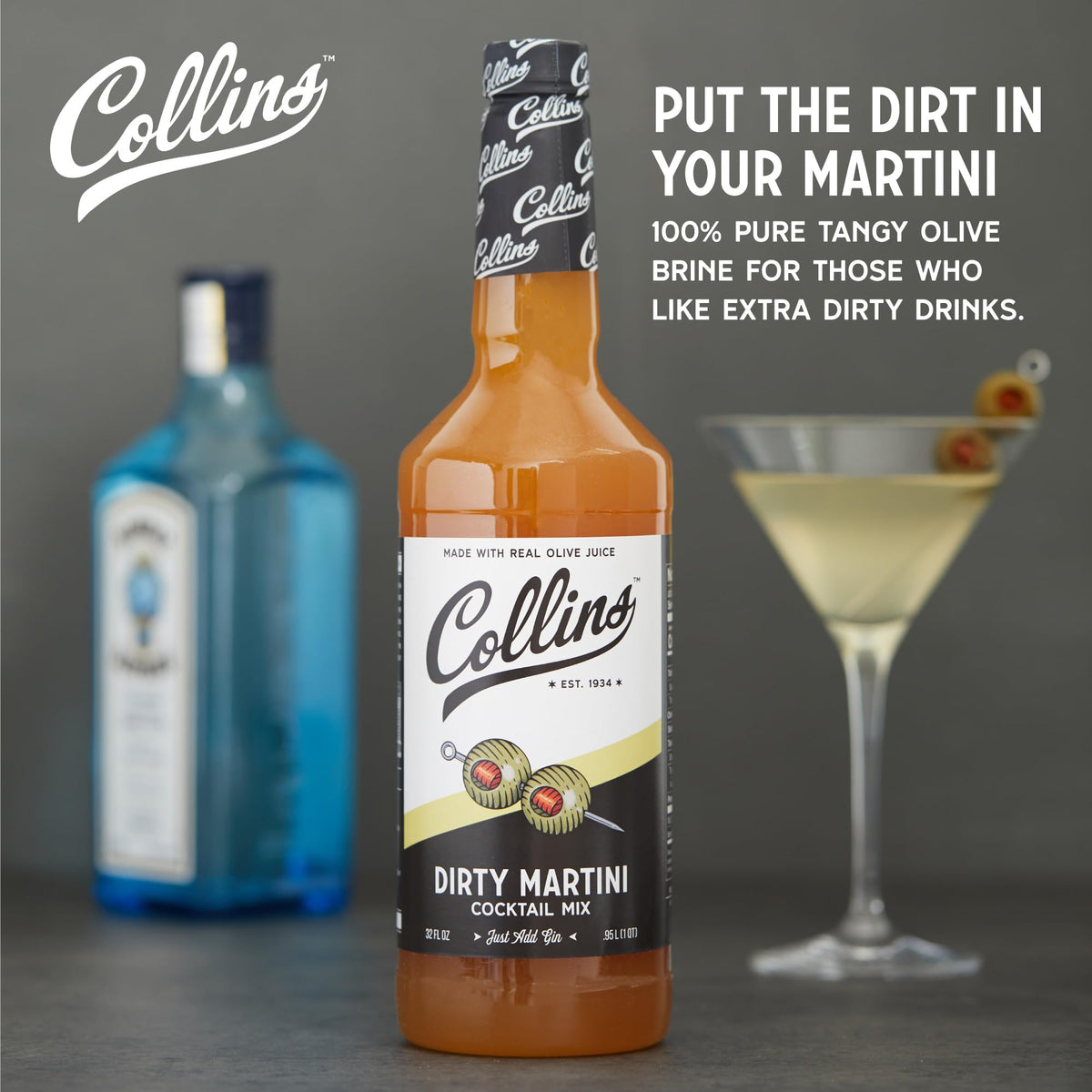 Collins Dirty Martini Mix — 32 oz