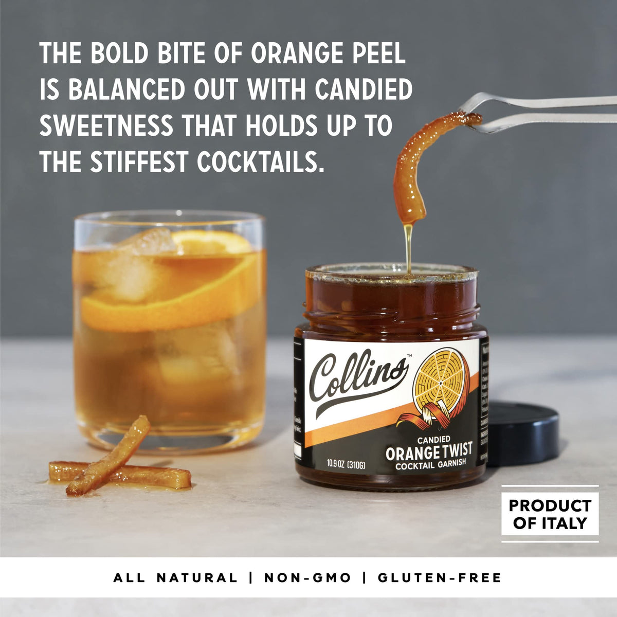 Collins Orange Twist in Syrup — 10 oz