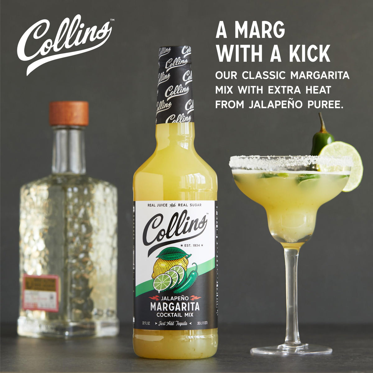 Collins Jalapeno Margarita Mix — 32 oz