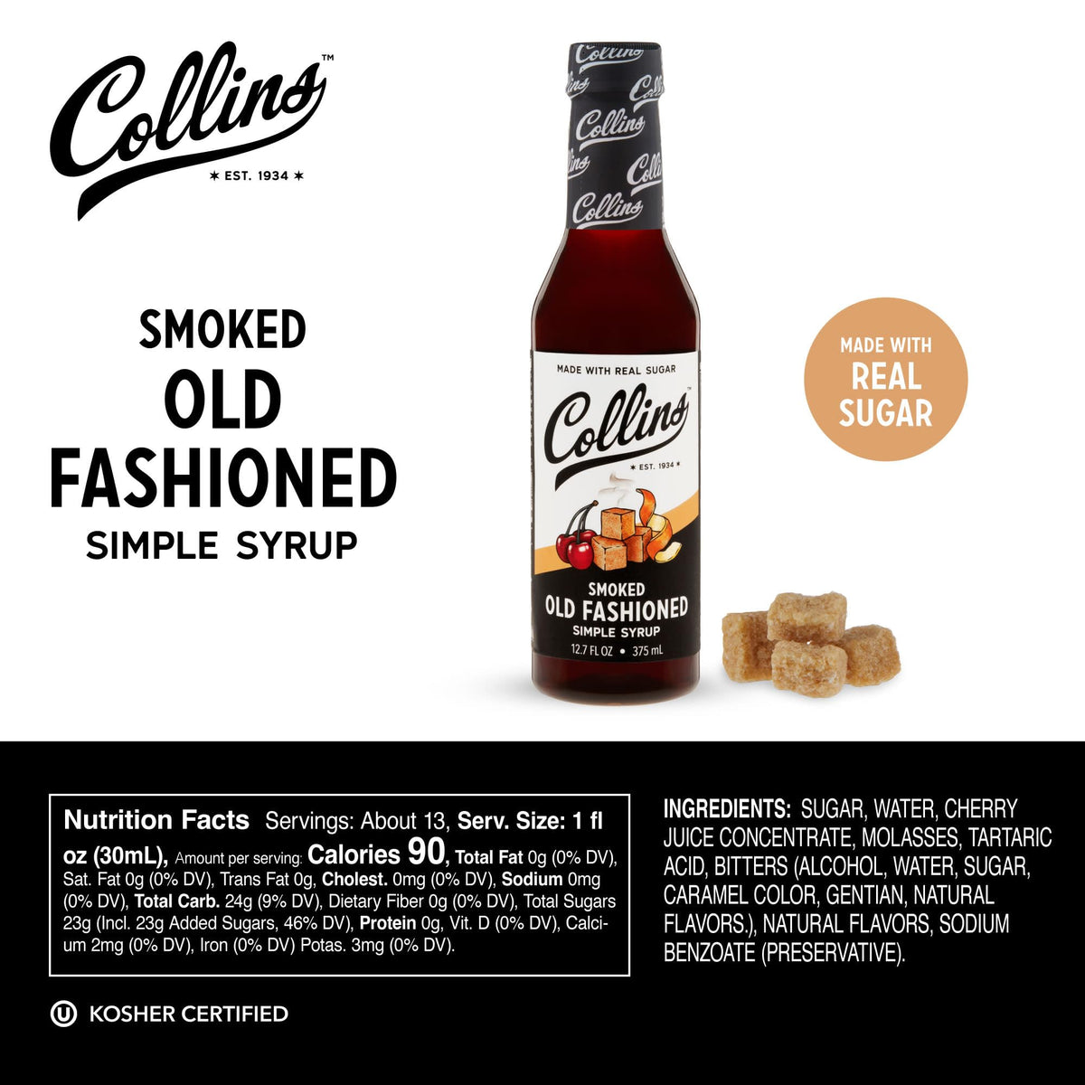 Collins Simple Syrup — 12.7 oz