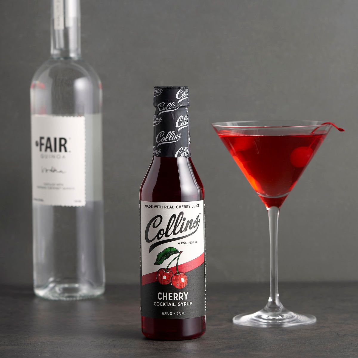 Collins Cherry Cocktail Syrup — 12.7 oz