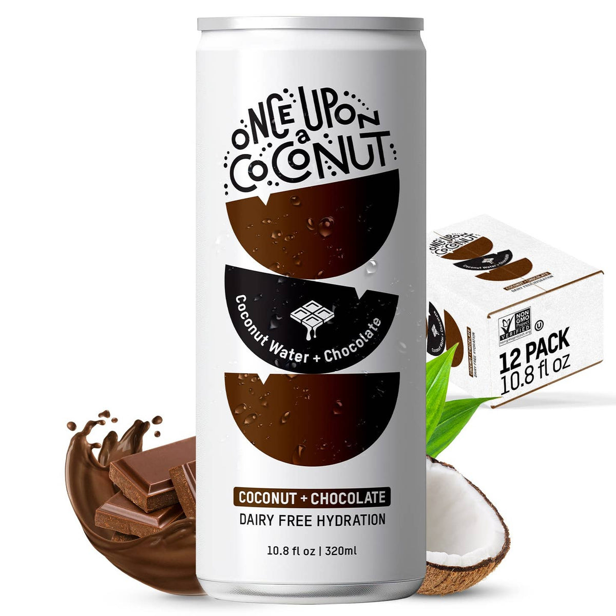 Premium Coconut Water + Chocolate  – Once Upon a Coconut – 12 Pack