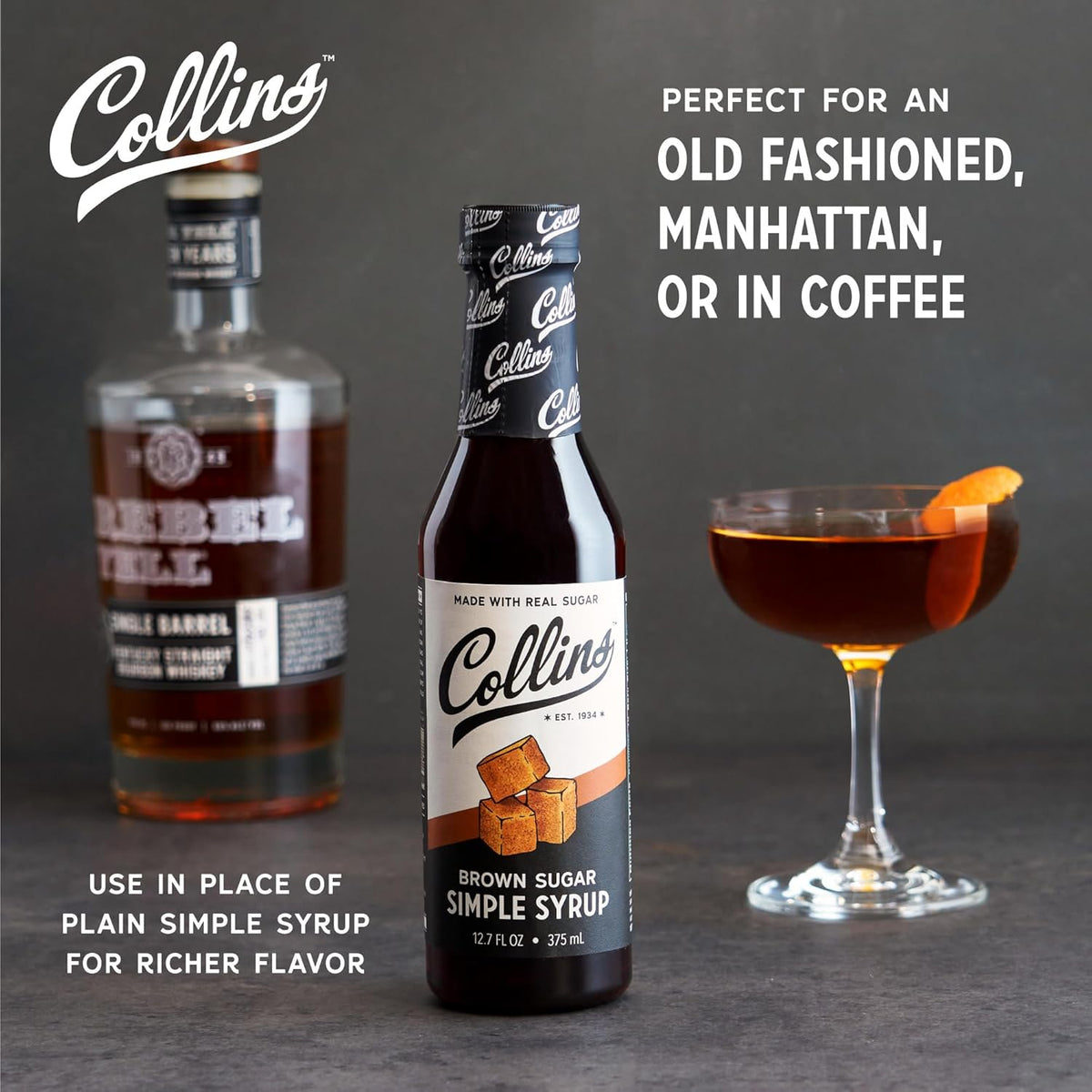 Collins Brown Sugar Simple Syrup — 12.7 oz