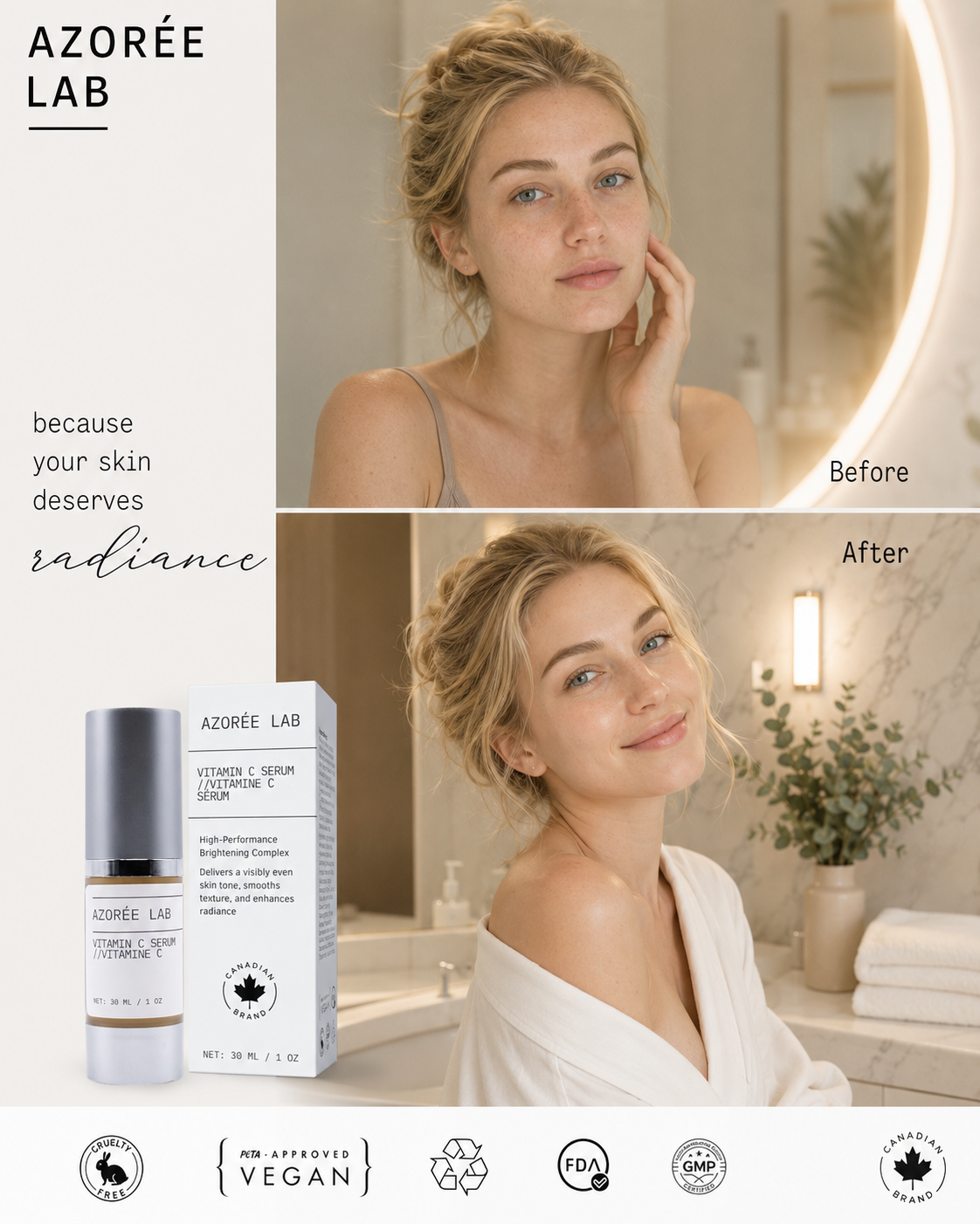 AZORÉE LAB Vitamin C Serum // Brightening Prickly Pear Extract