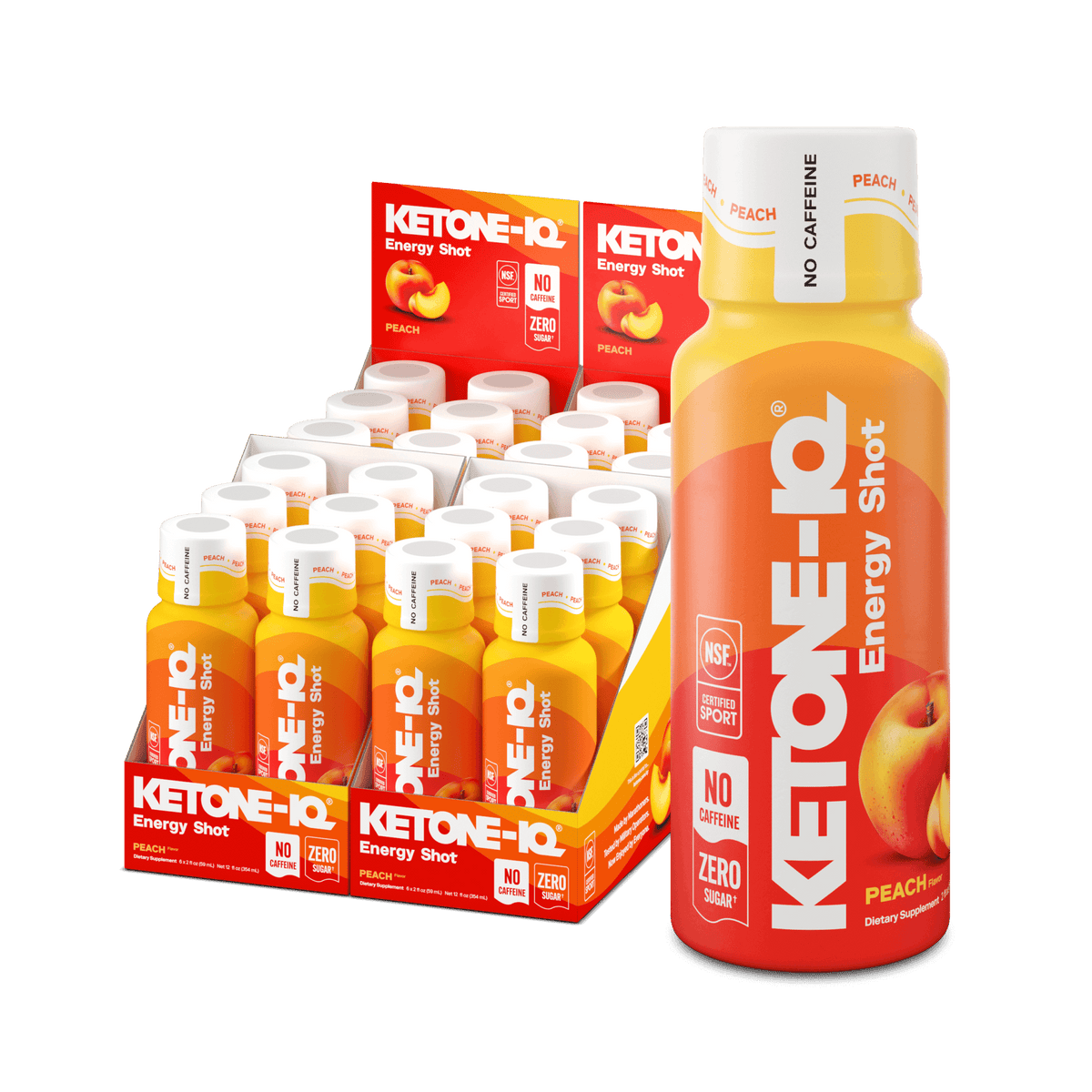 Ketone-IQ Caffeine-Free Shot, Peach