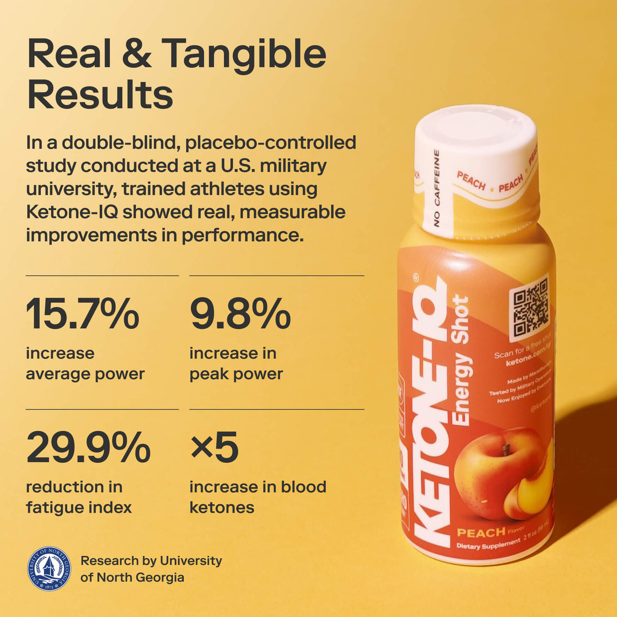 Ketone-IQ Caffeine-Free Shot, Peach