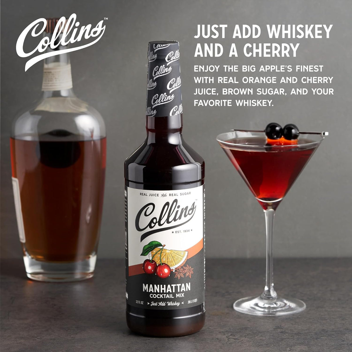 Collins Old Fashioned Mix — 32 oz
