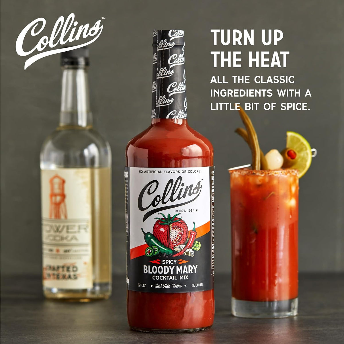 Collins Spicy Bloody Mary Mix — 32 oz