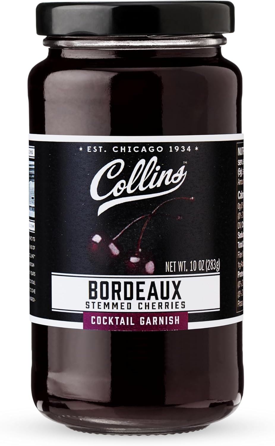 Collins Bordeaux Style Cocktail Cherries — 10 oz