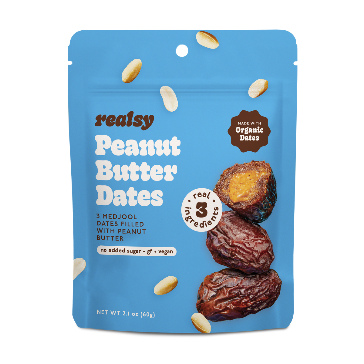 Peanut Butter Dates Snack Packs – Realsy – 10 Pack